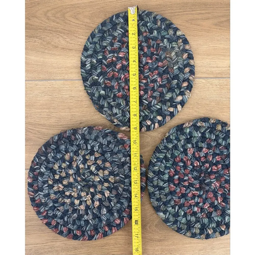 Set of 3 Vintage Country Primitive Braided Trivets / Hot Pads 🌾